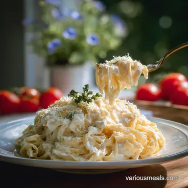 Cottage Cheese Alfredo Ready in 20 Minutes Recipe Card