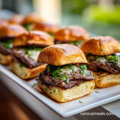 Cowboy Butter Steak Sliders in 35 Minutes Recipe Card