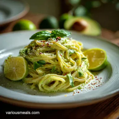 Creamy Avocado Pasta Recipe in 15 Minutes Recipe Card