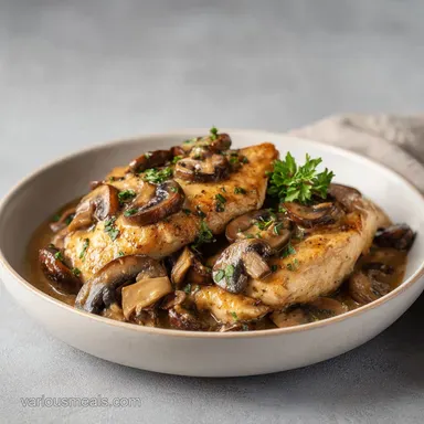 Creamy Mushroom Chicken Marsala for 4 Servings