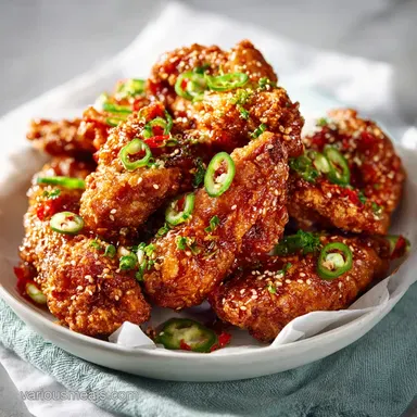 Korean Fried Chicken: Crispy Bite-Sized Pieces for 4 Servings