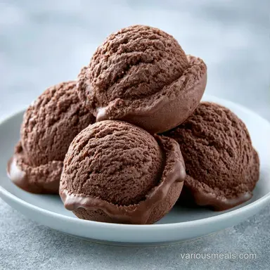 Chocolate Ice Cream with Coconut Milk Recipe Card