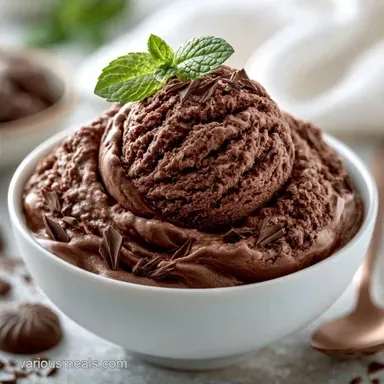 Dark Chocolate Ice Cream for 4 Servings