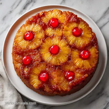 Pineapple Upside Down Cake with Cake Mix: Golden Baked 55 Mins