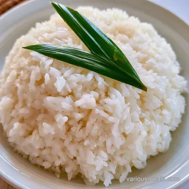 Coconut Rice with Coconut Milk: Fluffy Recipe Card