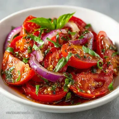 Fresh Tomato Salad Recipe in 10 Minutes Recipe Card
