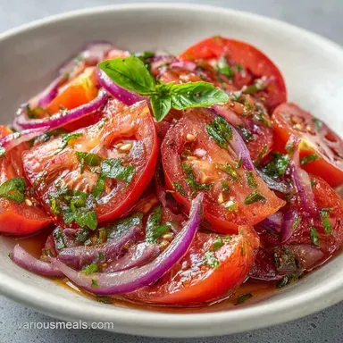 Fresh Tomato Salad Recipe in 10 Minutes