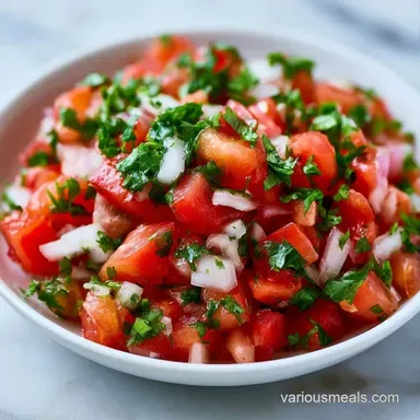 Fresh Tomato Salsa in 20 Minutes Recipe Card