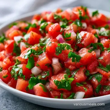 Fresh Tomato Salsa in 15 Minutes Recipe Card