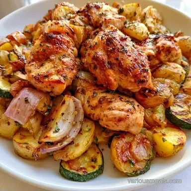 Greek Sheet Pan Chicken with Potatoes Recipe Card