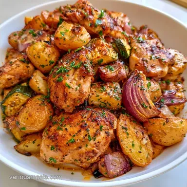 Greek Sheet Pan Chicken with Potatoes