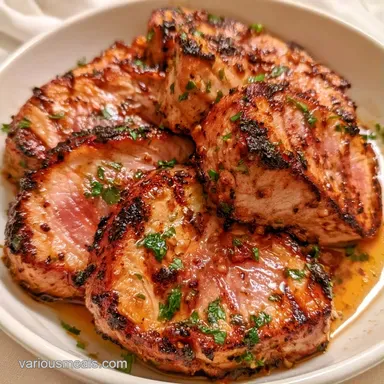 Grilled Ahi Tuna Steaks with Soy Ginger Recipe Card