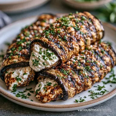 Grilled Eggplant Rollatini with Ricotta Recipe Card