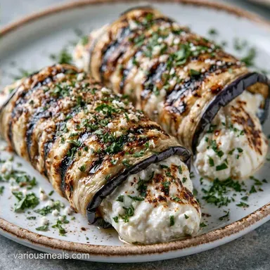 Grilled Eggplant Rollatini with Ricotta