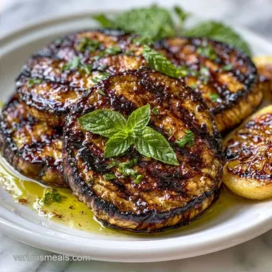 Grilled Eggplant Salad for 4 Servings