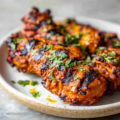 Grilled Tandoori Chicken for 4 Servings Recipe Card