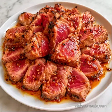 Grilled Tuna with Ginger Soy for 4 Recipe Card