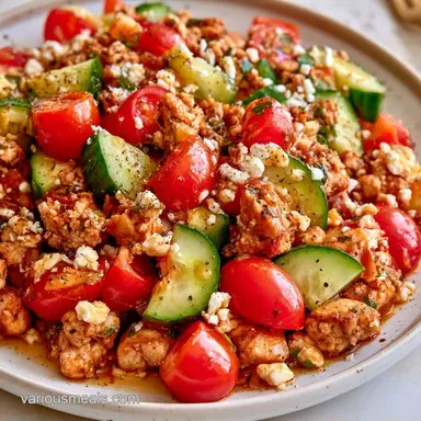 Ground Turkey Mediterranean Bowl for 4