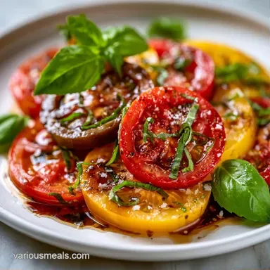 Heirloom Tomato Salad Recipe for 4 Recipe Card
