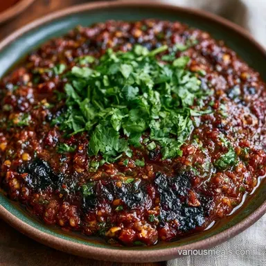 Homemade Fire Roasted Tomato Salsa for 4 Recipe Card