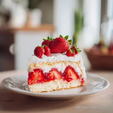 Strawberry Cake From Scratch for 12 Servings