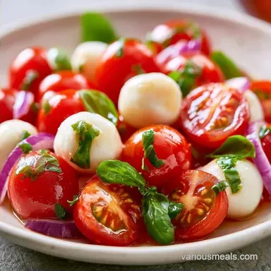 Italian Tomato Basil Salad in 10 Minutes