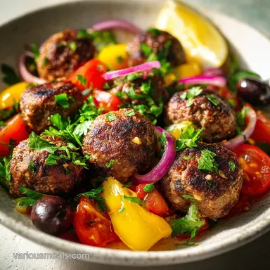 Lamb Meatballs in 30 Minutes: Pan-Seared & Herb-Infused Recipe Card