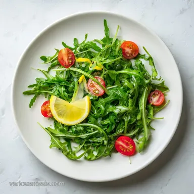 Arugula Salad with Lemon Vinaigrette in 10 Minutes Recipe Card