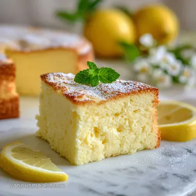 Lemon Magic Cake Recipe: Custard Baked