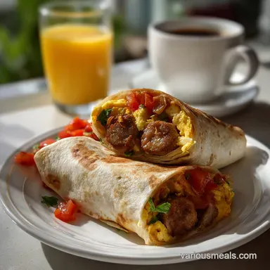 Make Ahead Breakfast Burrito for Meal Prep with Sausage and Eggs - Freezer-Friendly
