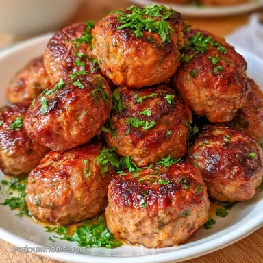Mediterranean Beef Meatballs in 35 Min Recipe Card