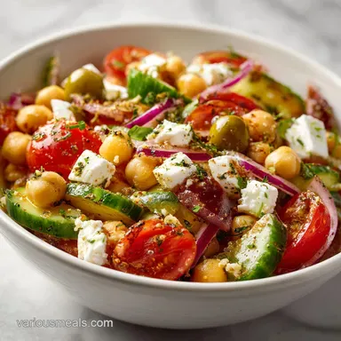 Mediterranean Chickpea Salad Bowl for Meal Prep