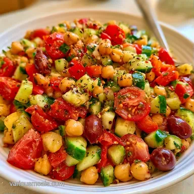 Mediterranean Chopped Salad in 15 Minutes Recipe Card