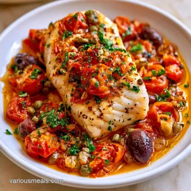 Mediterranean Cod Fish Recipe for 4