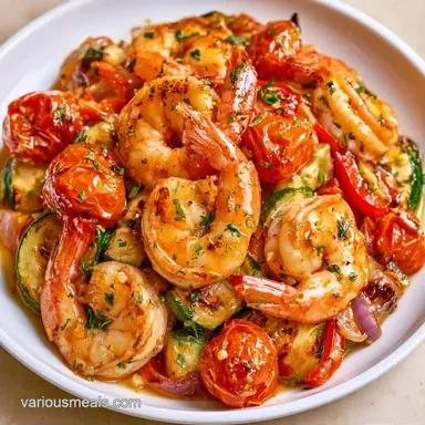 Mediterranean Shrimp in 30 Minutes Recipe Card
