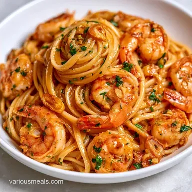 Mediterranean Shrimp Pasta with Feta