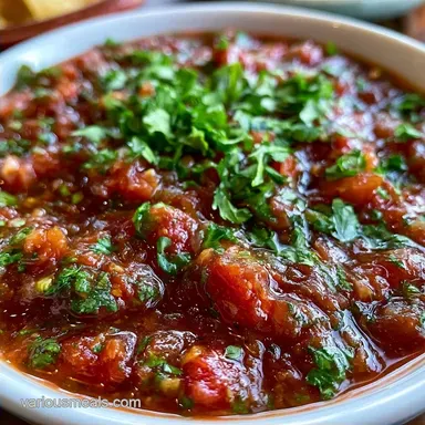 Mexican Red Salsa for 4 Servings
