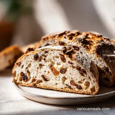 No Knead Cinnamon Raisin Bread with Yeast
