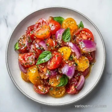 One Bowl Tomato Salad in 10 Minutes