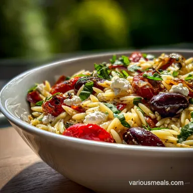 Orzo Pasta Salad in 20 Minutes | Creamy Mediterranean