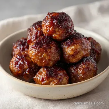 Oven Baked Bourbon Meatballs for 12 Recipe Card