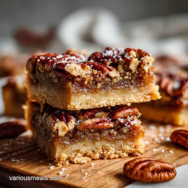 Pecan Pie Bars: Crispy Baked with Caramelized Topping Recipe Card