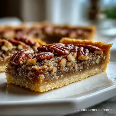 Pecan Pie Bars: Crispy Baked with Caramelized Topping