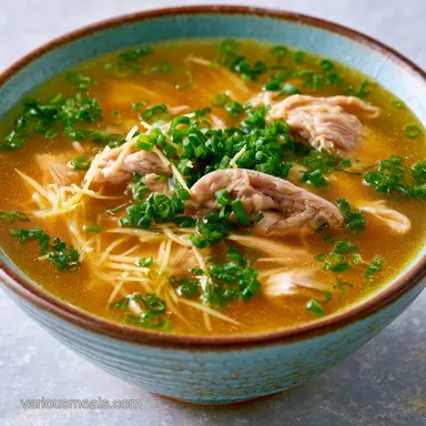 Postpartum Chicken Ginger Soup Meal Prep Recipe Card