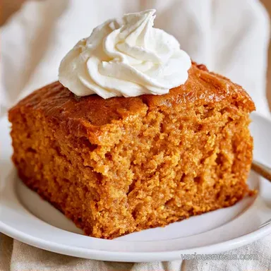 Pumpkin Cake with Whipped Cream: Baked