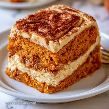 Pumpkin Cheesecake Cake Recipe for 12 Recipe Card