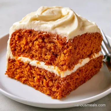 Pumpkin Layer Cake for 12 Servings Recipe Card