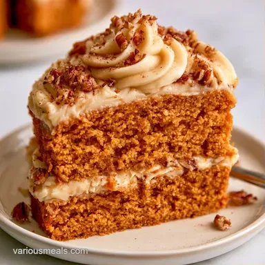 Pumpkin Pie Layer Cake for 15 Pieces Recipe Card