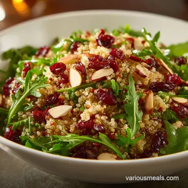 Quinoa Arugula Salad with Chickpeas Recipe Card