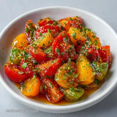 Raw Garden Tomato Salad in 20 Minutes